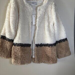 Endless Rose Sherpa Jacket with Coined embelished Details NWTSize Small